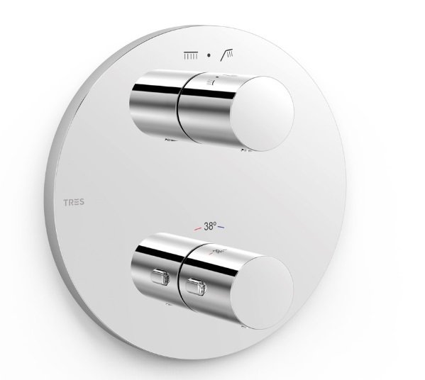 Термостат для душу Tres Therm-Box вбудований на 2 споживача хром 26225001