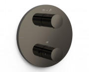 Термостат для душу Tres Therm-Box вбудований на 2 споживача металік чорний 26225001KM