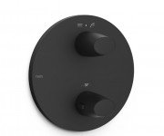 Термостат для душу Tres Therm-Box вбудований на 2 споживача матовий чорний 28125001NM