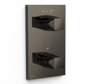 Термостат для душу Tres Therm-Box вбудований на 2 споживача металік чорний 21125001KM