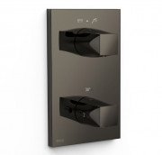 Термостат для душа Tres Therm-Box встраиваемый на 2 потребителя металлик черный 21125001KM