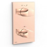 Термостат для душу Tres Therm-Box вбудований на 2 споживача рожеве золото 21125001OP