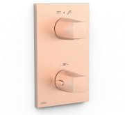 Термостат для душу Tres Therm-Box вбудований на 2 споживача матове рожеве золото 21125001OPM