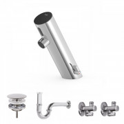 Смеситель для раковины Tres Electronic с донным клапаном и сифоном хром 39210390