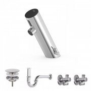 Смеситель для раковины Tres Electronic с донным клапаном и сифоном хром 39210390