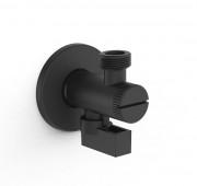 Запорный вентиль Tres с фильтром R1/2'' - R3/8'' матовый черный 9134525NM