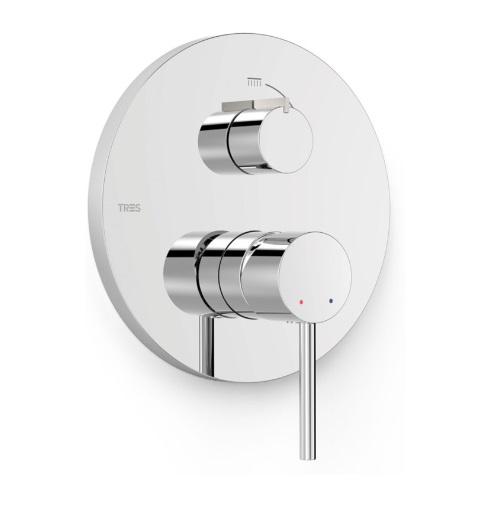 Смеситель для душа Tres Study Exclusive встраиваемый 2 потребителя хром 26228101