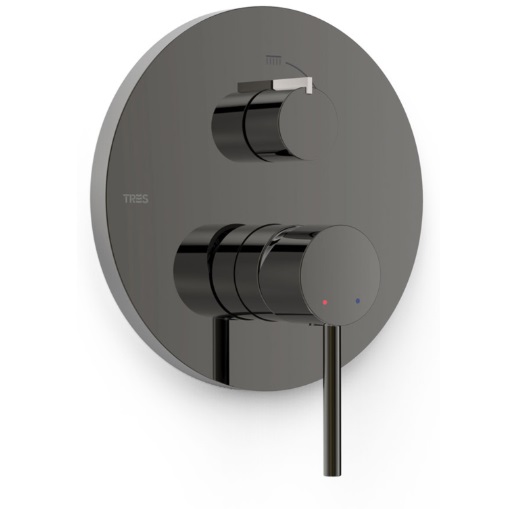 Смеситель для душа Tres Study Exclusive встраиваемый 2 потребителя металлик черный 26228101KM