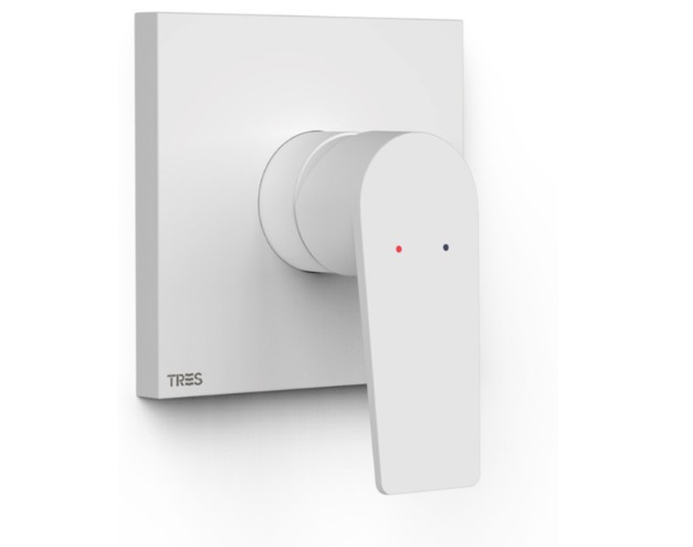 Змішувач для душу Tres Project 1 споживач матовий білий 21127801BM