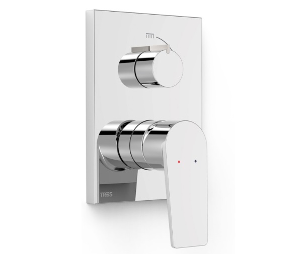 Змішувач для душу Tres Project вбудований 2 споживача хром 21128101
