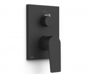 Смеситель для душа Tres Project встраиваемый 2 потребителя матовый черный 21128101NM