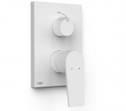 Смеситель для душа Tres Project встраиваемый 2 потребителя матовый белый 21128101BM