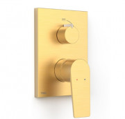 Смеситель для душа Tres Project встраиваемый 2 потребителя матовое золото 21128101OM