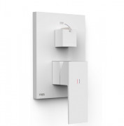 Змішувач для душу Tres Cuadro Exclusive вбудований 2 споживача матовий білий 10628101BM