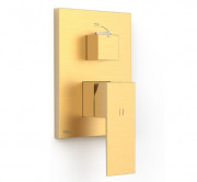 Змішувач для душу Tres Cuadro Exclusive 2 споживача матове золото 10628101OM