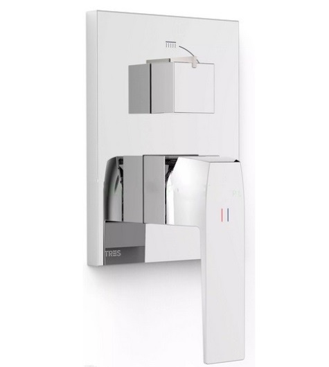 Смеситель для душа Tres Slim Exclusive встраиваемый 2 потребителя хром 20228101