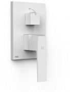 Смеситель для душа Tres Slim Exclusive встраиваемый 2 потребителя матовый белый 20228101BM