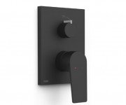 Смеситель для душа Tres Project встраиваемый 2 потребителя матовый черный 21128101NM