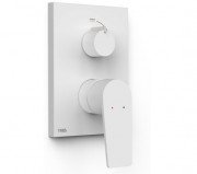 Смеситель для душа Tres Project встраиваемый 2 потребителя матовый белый 21128101BM