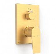 Смеситель для душа Tres Project встраиваемый 2 потребителя матовое золото 21128101OM