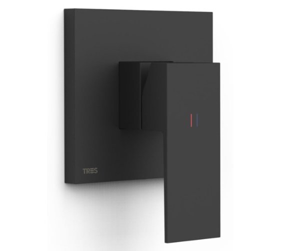 Змішувач для душу Tres Cuadro Exclusive 1 споживач матовий чорний 10627801NM