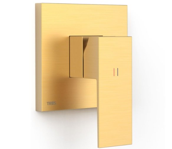 Змішувач для душу Tres Cuadro Exclusive 1 споживач матове золото 10627801OM