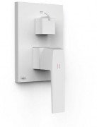 Змішувач для душу Tres Slim Exclusive вбудований 2 споживача матовий білий 20228101BM