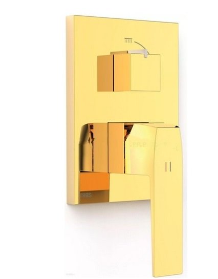 Змішувач для душу Tres Slim Exclusive вбудований 2 споживача золото 20228101OR