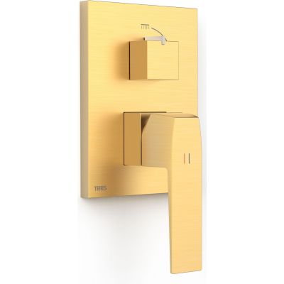 Змішувач для душу Tres Slim Exclusive 2 споживача матове золото 20228101OM