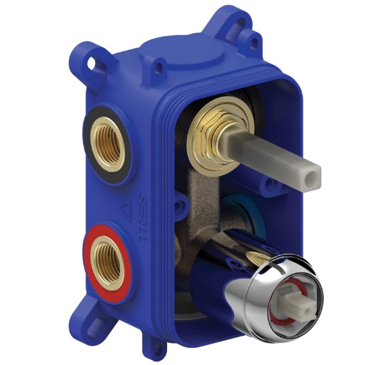 Прихована частина змішувача для душу Tres Rapid-Box видимі деталі хром 20828101