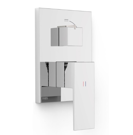 Смеситель для душа Tres Cuadro Exclusive встраиваемый 2 потребителя хром 10628101