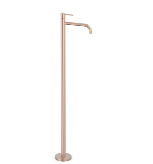 Смеситель для раковины Tres Study Exclusive напольный матовое розовое золото 26285301OPM