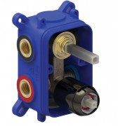 Прихована частина змішувача для душу Tres Rapid-Box видимі деталі металік чорний 20828101KM