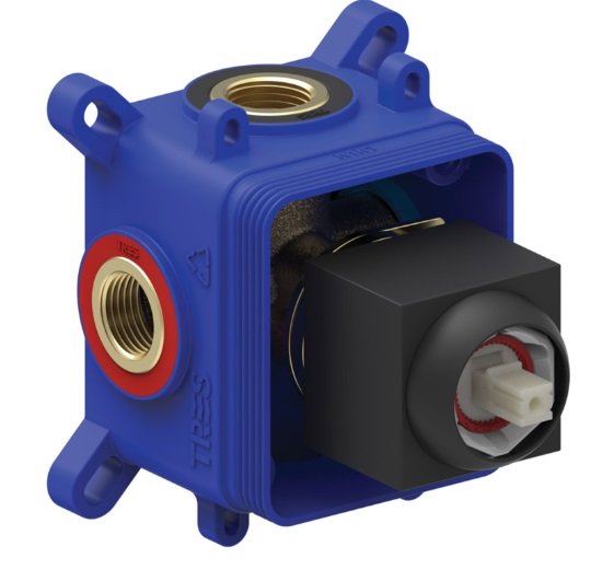 Скрытая часть смесителя для душа Tres Rapid-Box видимые детали матовый черный 20827802NM