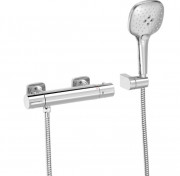 Термостат для душа Tres Canigo Plus двухвентильный с душевым набором хром 21816409