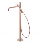 Смеситель для ванной Tres Study Exclusive напольный с душевым набором матовое розовое золото 26247001OPM