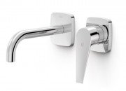 Смеситель для раковины Tres Canigo Plus настенный однорычажный хром 21830001