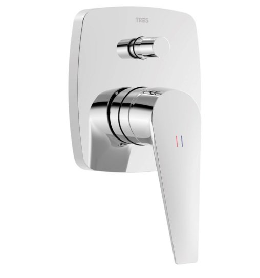 Змішувач для душу Tres Canigo Plus вбудований 2 споживача хром 21818001