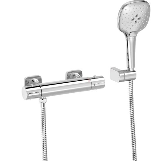 Термостат для душу Tres Canigo Plus двовентильний з душовим набором хром 21816409
