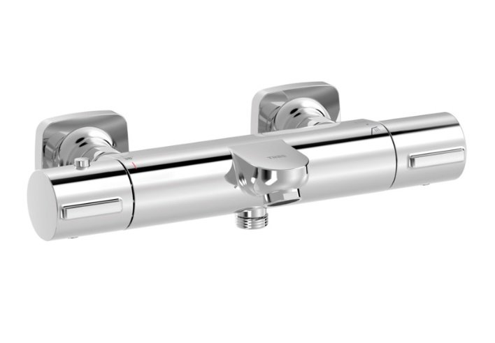 Термостат для ванної Tres Canigo Plus настінний двовентильний хром 21817401