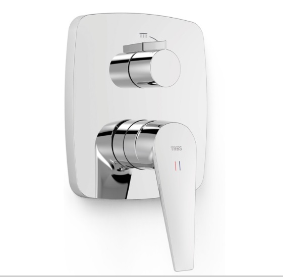 Змішувач для душу Tres Canigo Plus вбудований 2 споживача хром 21828101