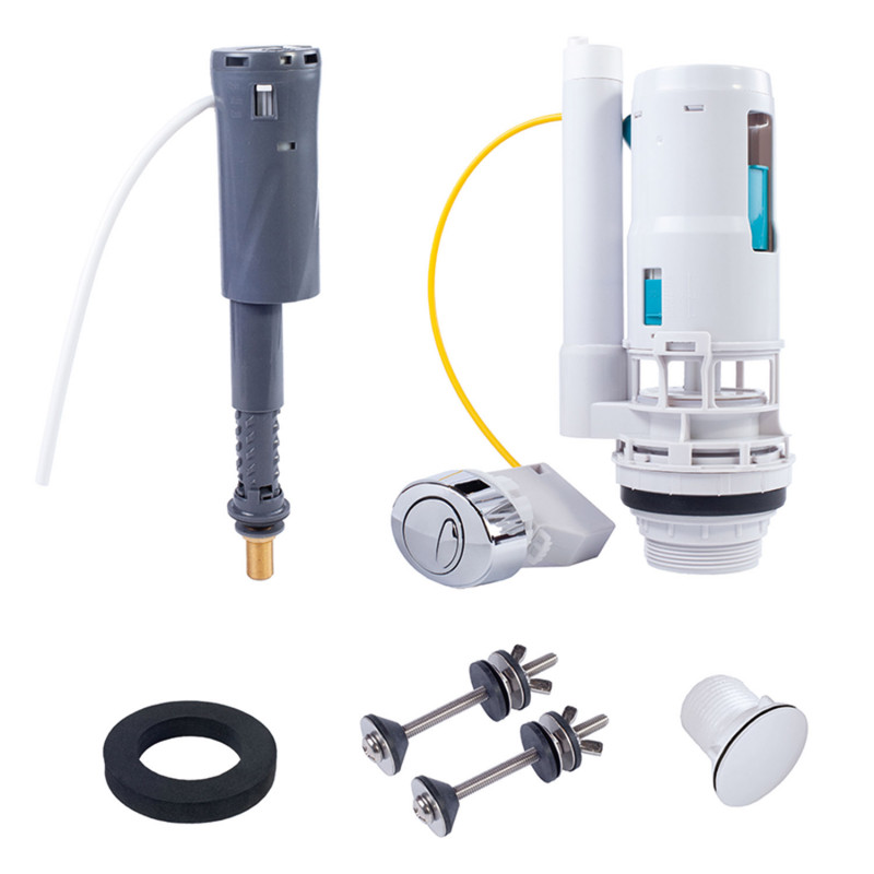 Повний комплект механізму наповнення бачка унітазу Tres хром 25477091