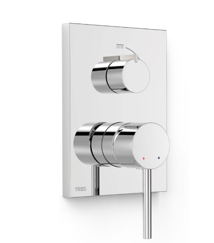 Смеситель для душа Tres Max-Tres встраиваемый 2 потребителя хром 06228101