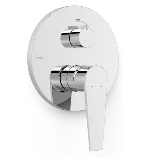 Змішувач для душу Tres Class-Tres вбудований 2 споживача хром 20528101