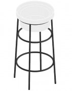 Консоль под раковину Artceram Fuori Scala на 40 см металл черный матовый ACA054 17