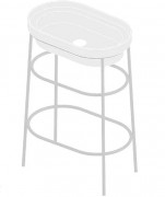 Консоль под раковину Artceram Fuori Scala на 58 см металл белый матовый ACA055 05