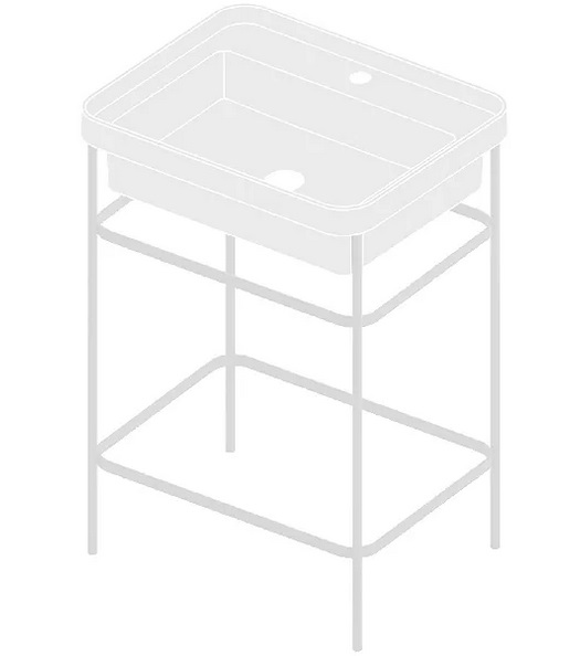 Консоль під раковину Artceram Fuori Scala на 60 см метал білий матовий ACA056 05