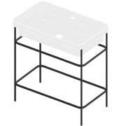 Консоль под раковину Artceram Fuori Scala на 60 см металл черный матовый ACA056 17