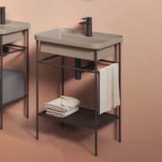 Консоль под раковину Artceram Fuori Scala на 60 см металл мокко матовый ACA056 56