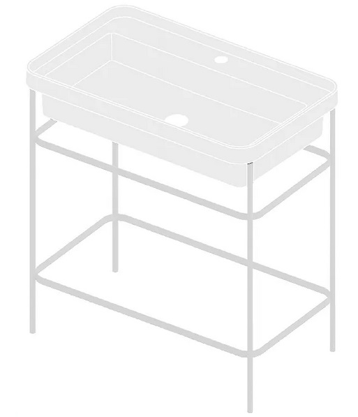 Консоль под раковину Artceram Fuori Scala на 80 см металл белый матовый ACA057 05